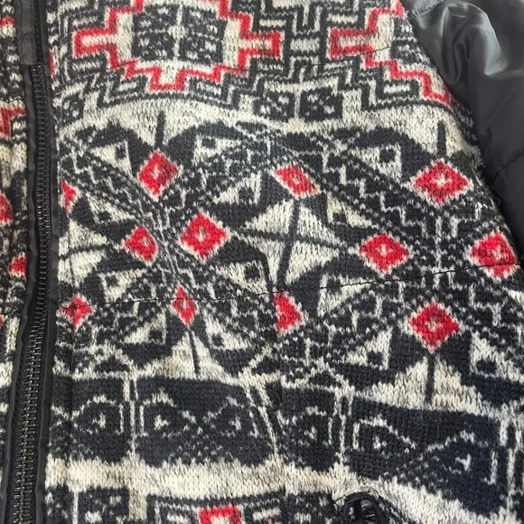 Bernardo Collection Fair Isle Winter Coat Jacket Womens XSmall Black Soft Shell - Picture 2 of 6